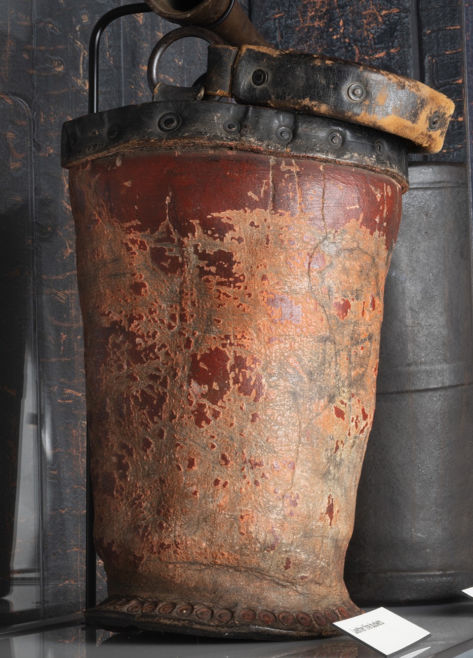 Image of Leather fire bucket, ca. 1889